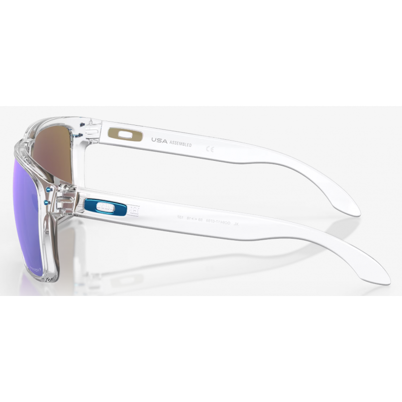 Oakley Holbrook XL Polished Clear Linse Prizm Sapphire Polarisiert