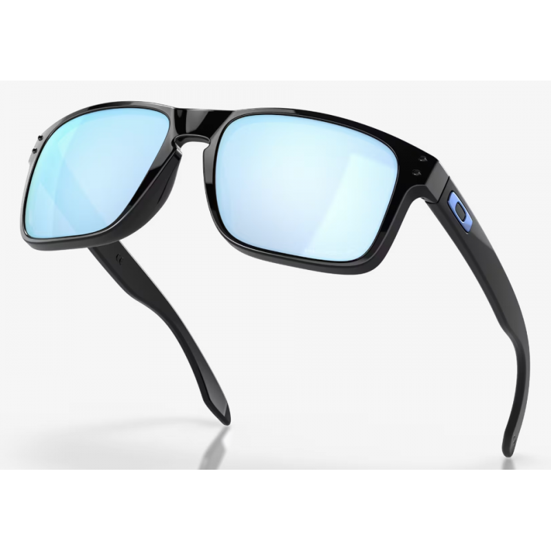 Oakley Holbrook Polished Black Linse Prizm Deep Water Polarisiert 9102C1