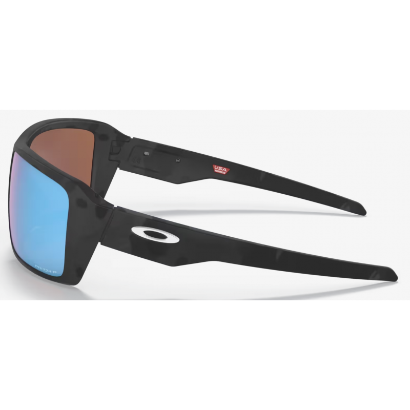 Oakley Double Edge Matte Black Camo Linse Prizm Deep Water Polarisiert