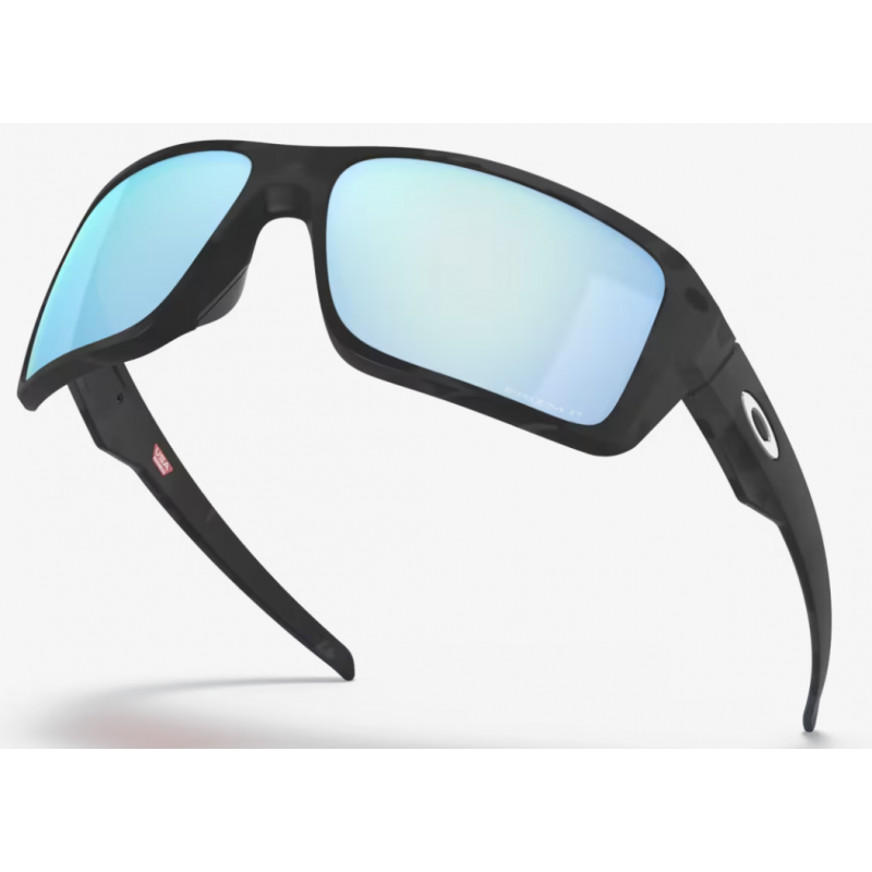 Oakley Double Edge Matte Black Camo Linse Prizm Deep Water Polarisiert