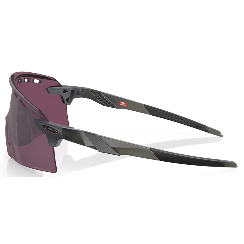 Oakley Encoder Strike Vented Matte Grau Smoke Linse Prizm Road Schwarz