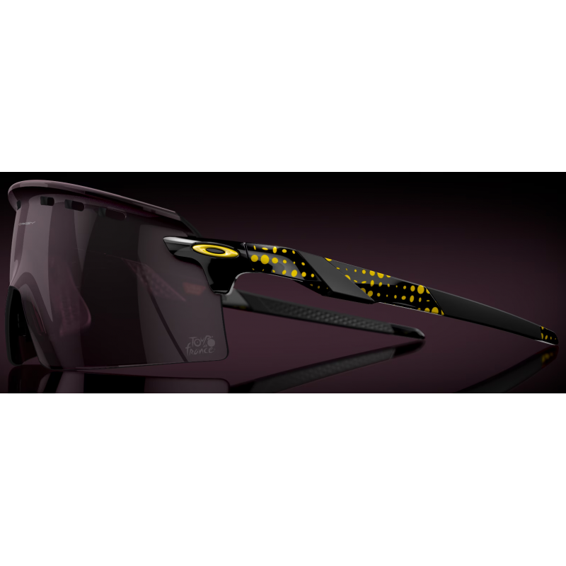 Oakley Encoder Strike Vented Tour De France 2024 Schwarz Tinte Linse Prizm Straße Schwarz