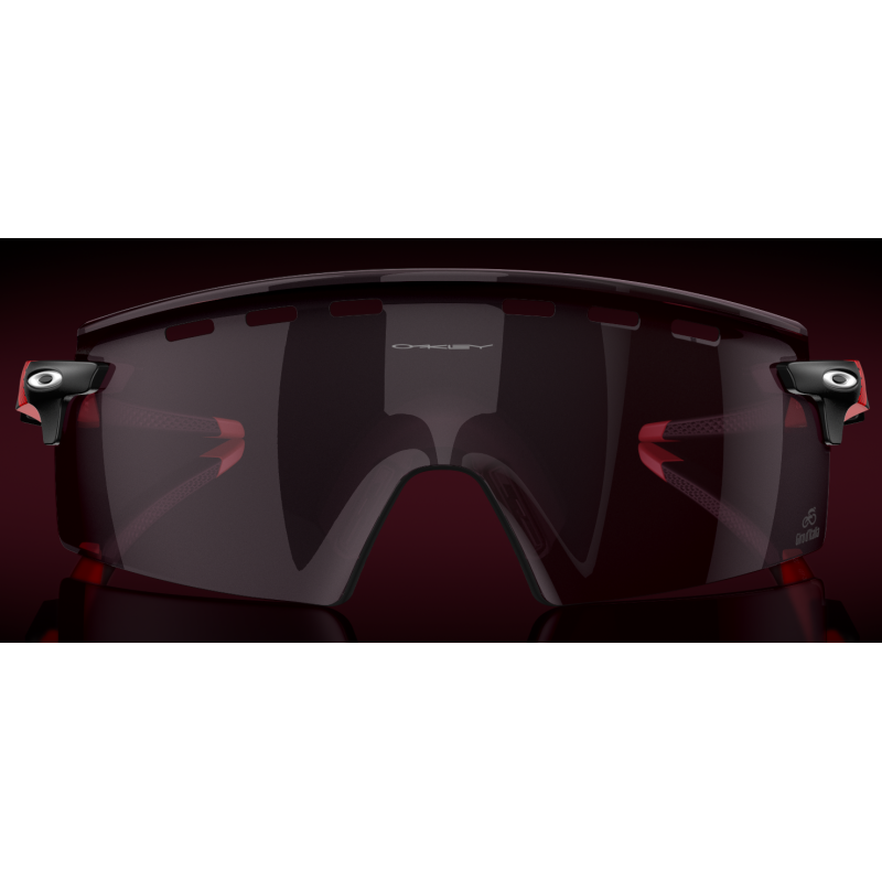 Oakley Encoder Strike Vented Giro d'Italia Pink Stripes Linse Prizm Road Schwarz