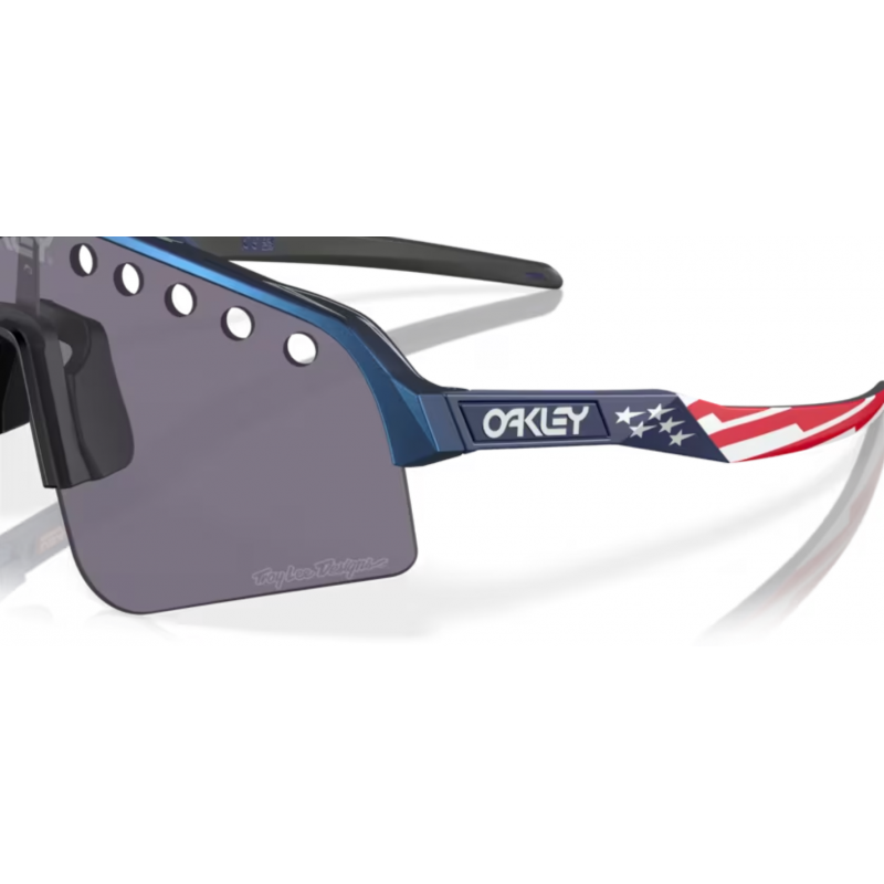 Oakley Sutro Lite Sweep Troy Lee Designs Blau Colorshift prizm grau