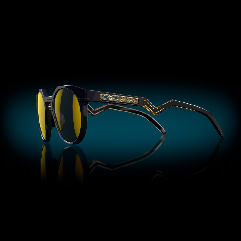 Oakley Hstn Kylian Mbappé Marine/Transparent Blau Linse Prizm 24k Pol