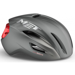 Met Manta Mips Silber/Rot Matt - Versand 24h
