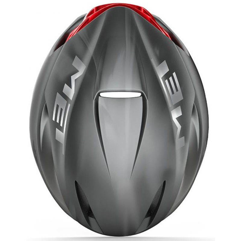 Met Manta Mips Silber/Rot Matt - Versand 24h