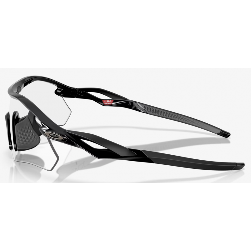 Oakley Radar Plate Polierte Schwarz klare schwarze Iridium fototropisch