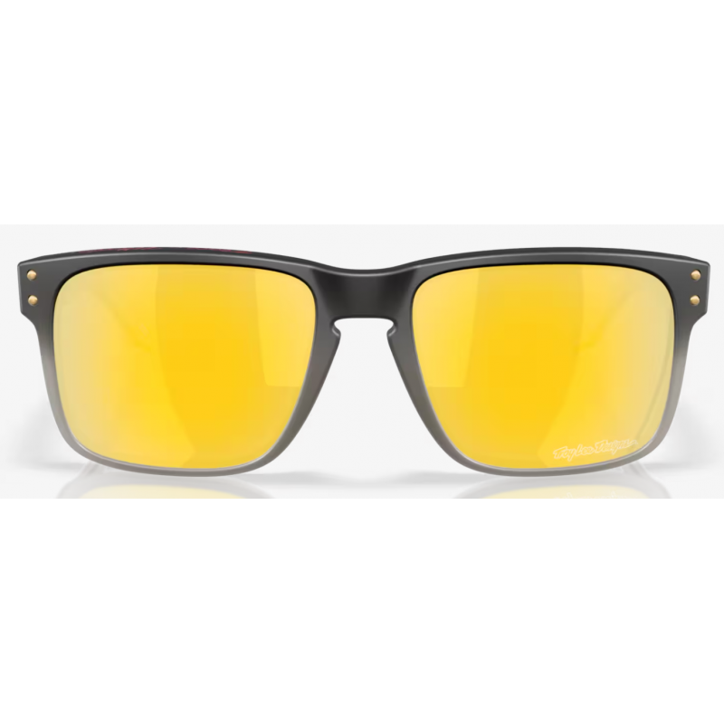 Oakley Holbrook Troy Lee Designs Schwarz Verlauf Linse prizm 24k polarisiert