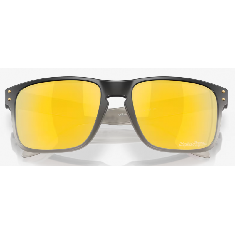 Oakley Holbrook Troy Lee Designs Schwarz Verlauf Linse prizm 24k polarisiert