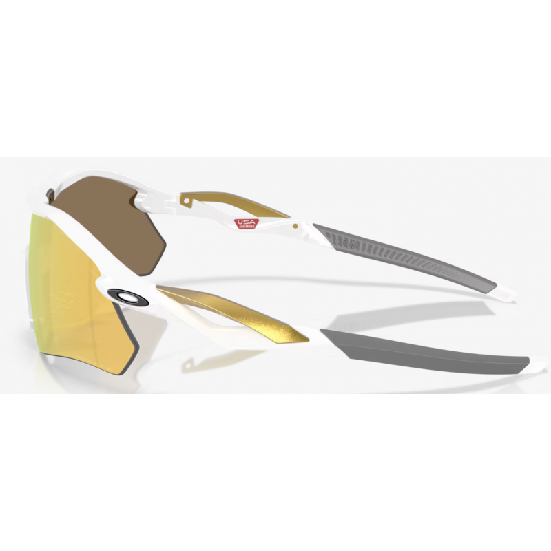 Oakley Radar Plate polished white lente Prizm 24K polarized 9495D05