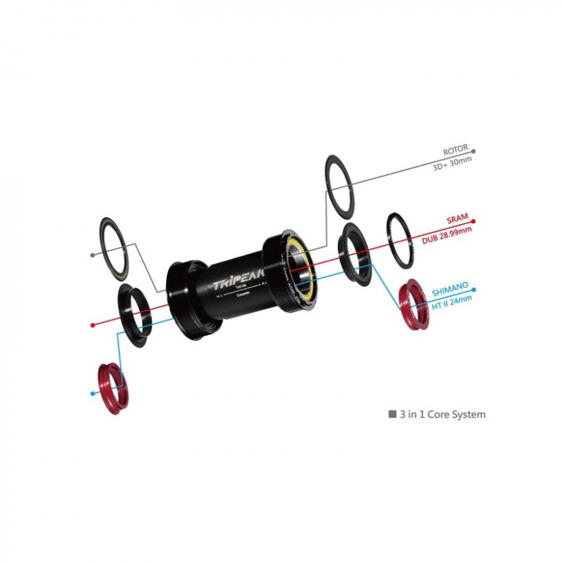 Tripeak Jetstream Pro Bsa / 68mm Sh / Sram Dub /Rotor 3D full keramisch