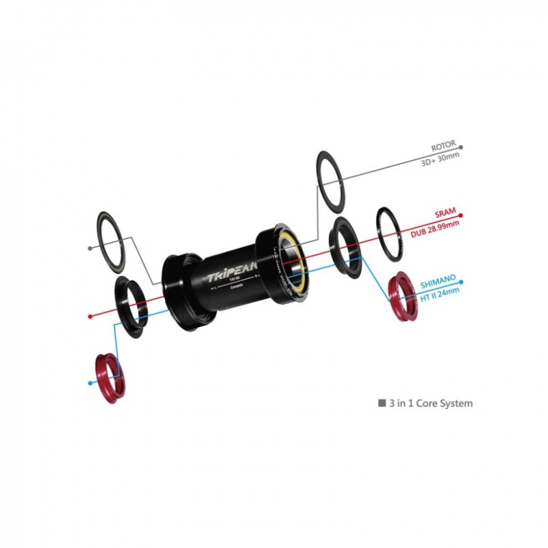 Tripeak Jetstream Pro T47 / 85,5MM Sh / Sram Dub / ROTOR 3D Pedalier