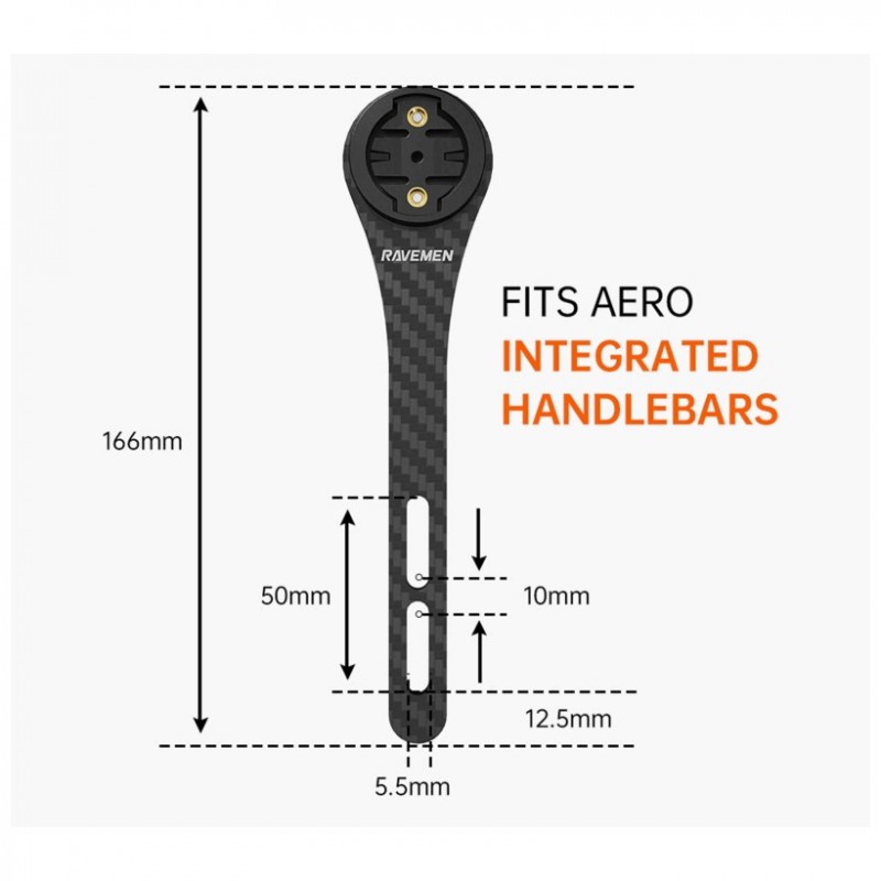 Ravemen Aero Carbon Lenkerhalter für Garmin - Versand 24h