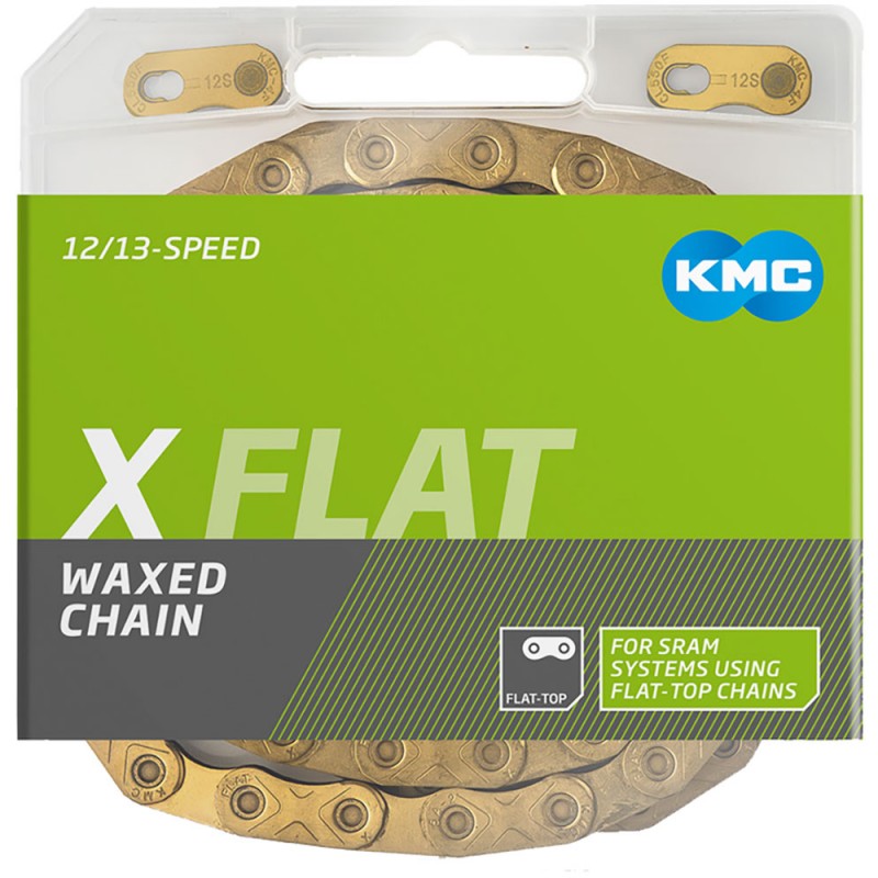 Kmc X Flat Tin Gold Waxed von 12/13 Geschwindigkeiten Kette - Versand 24h