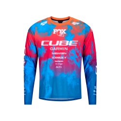 Cube X Actionteam Langarmshirt für MTB Blau/Rosa/Orange