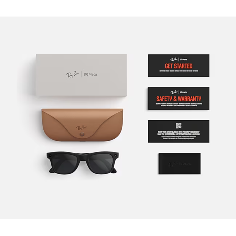 Ray-Ban Meta Wayfarer Gen 2 Shiny Back Linse G15 Grün RW4012 601/7153