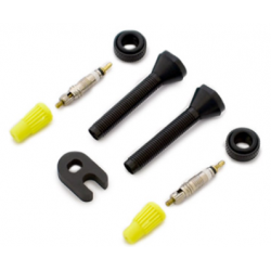 X-Sauce 2 feine Ventile 40mm tubeless aus eloxiertem Schwarz Aluminium abnehmbar + Schlüssel