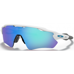 Oakley Radar EV Path polierte weiße Linse Prizm Sapphire Iridium