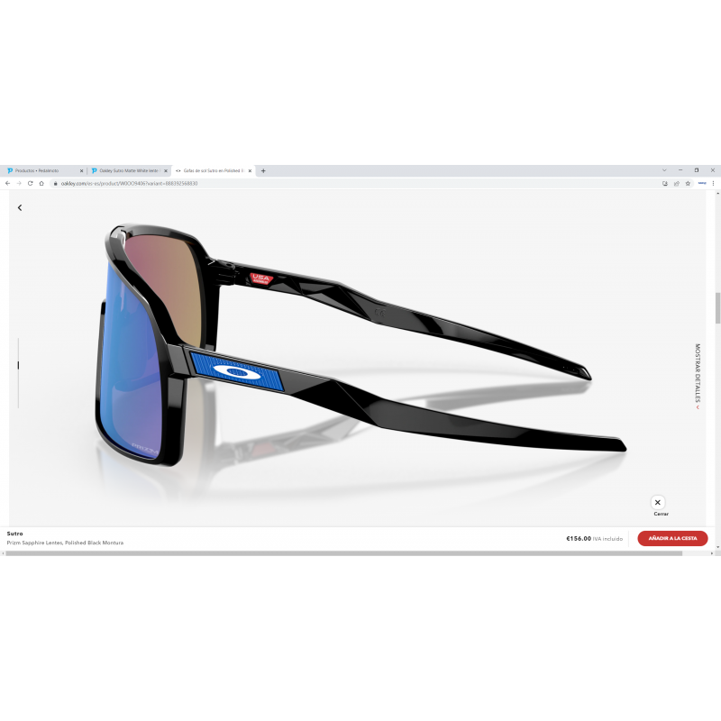 Oakley Sutro Polished Black Linse Prizm Sapphire OO9406-9037 - Angebote